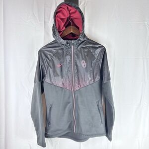 Nike Oklahoma Sooners Women's Full-Zip‎ Jacket Large Red Gray 27869X-OK5
